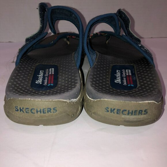 Skechers Womens Size 10 Reggae Zig Zag Swag Open Toe Slip On Sports Sandals - Picture 8 of 9